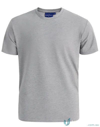 Gray short-sleeved cotton face tee from the winning spirit premium spirit premium tee collection