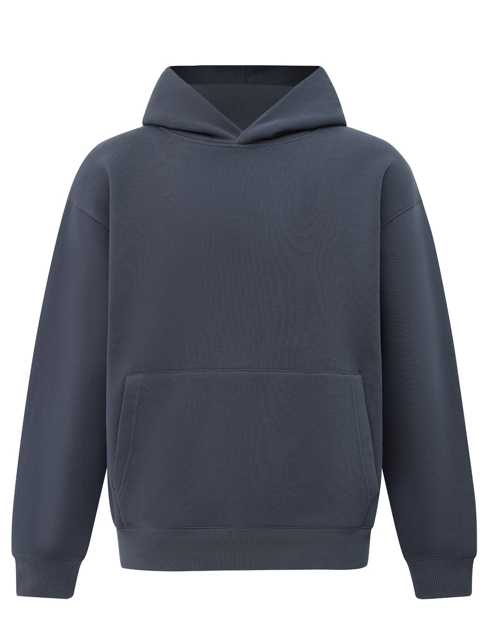 Premium oversized fleece hoodie in dark gray with front pocket