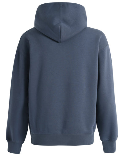 Navy blue premium oversized slate hoodie with relaxed fit and ribbed cuffs perfect for work uniforms and workwear