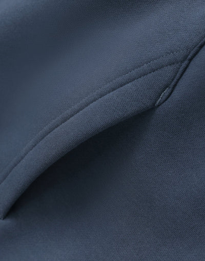 Dark blue premium oversized slate hoodie with smooth textured fabric and neat seams perfect for work uniforms and workwear