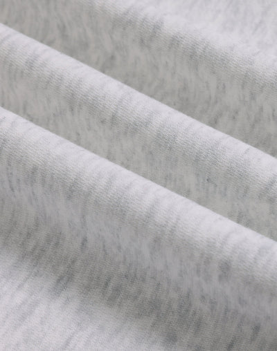 Premium oversized white marle hoodie made of soft gray heathered cotton fabric perfect for casual workwear uniforms