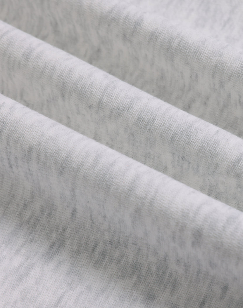 Premium oversized white marle hoodie made of soft gray heathered cotton fabric perfect for casual workwear uniforms
