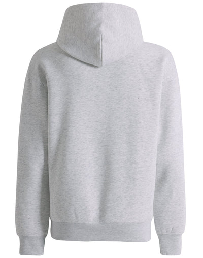 Premium oversized white marle hoodie in heather gray with soft textured fabric and ribbed cuffs perfect for workwear uniforms