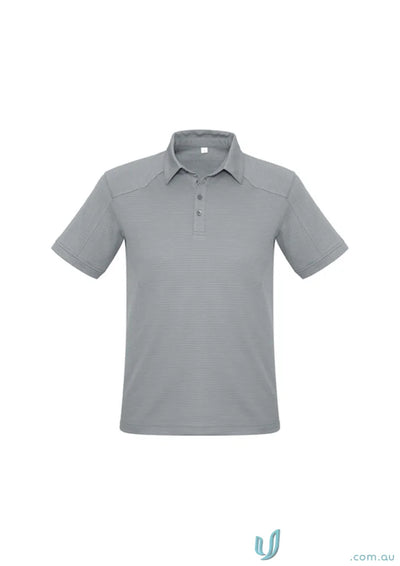 Gray short-sleeved polo shirt from Collection Profile Polo, perfect jersey knit stay cool style