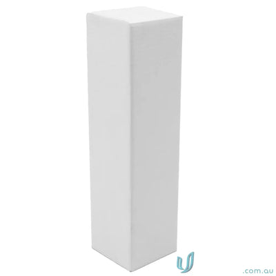 White rectangular pedestal for Quencher 700ml Plastic Water Bottle display
