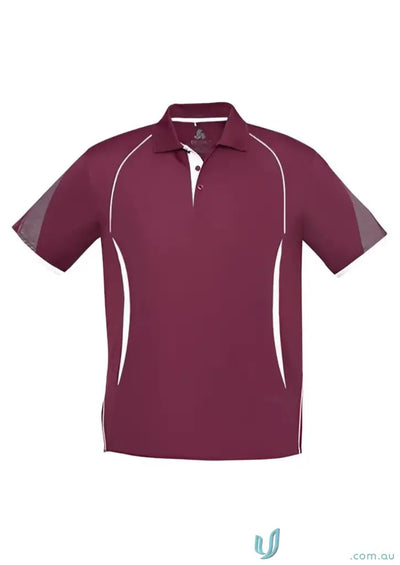 Biz Collection P405MS Biz Collection RazorPolo P405MS in Maroon/White