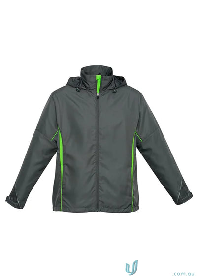 Gray and green Razor Sports Jacket J408M from Biz Collection Unisex Razor Jacket