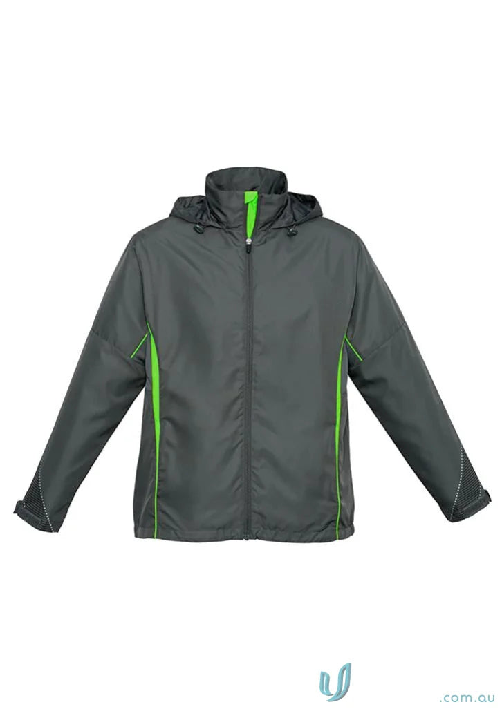 Gray and green Razor Sports Jacket J408M from Biz Collection Unisex Razor Jacket