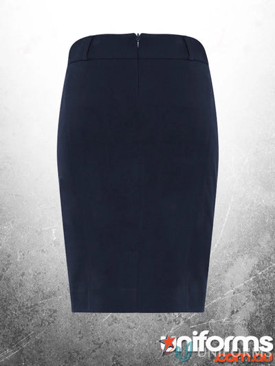 Navy blue pencil skirt perfect for workwear and stylish uniforms at RETAIL Ladies Skirt