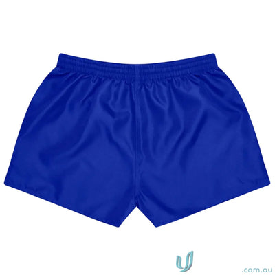 Blue rugby shorts for kids, perfect for sports uniforms and casual workwear