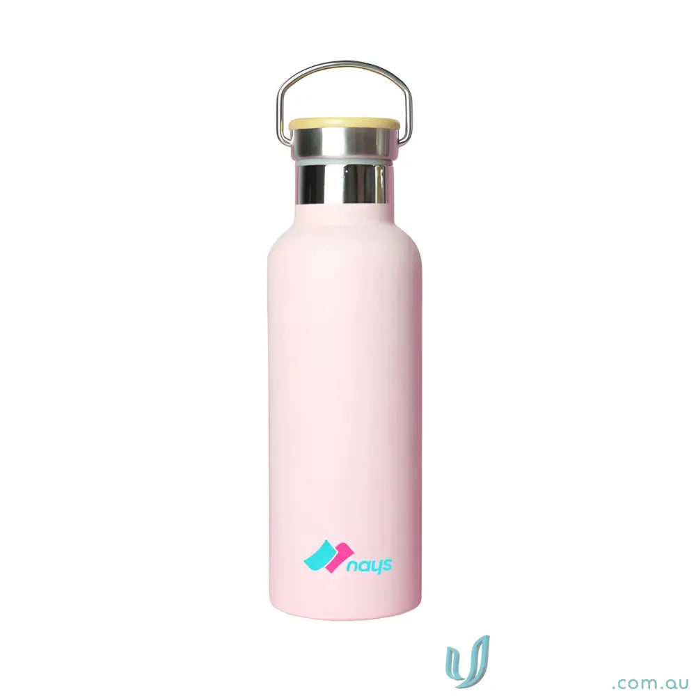 Pink stainless steel Shadow 500ml water bottle with handle for on-the-go drinks