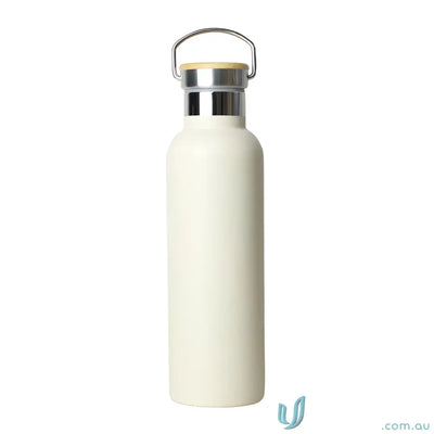White metal water bottle with twist-off cap from Shadow 750ml Stainless Steel series