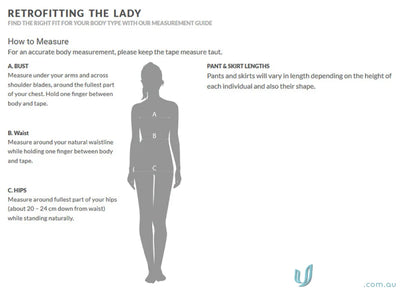 Body measurement guide for Siena Extended Short Sleeve Dress, perfect for fit!