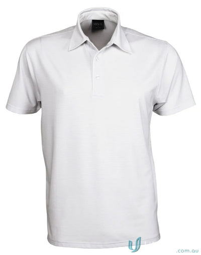 1058-PT 1058 Premium SilverTech Polo in White/Silver