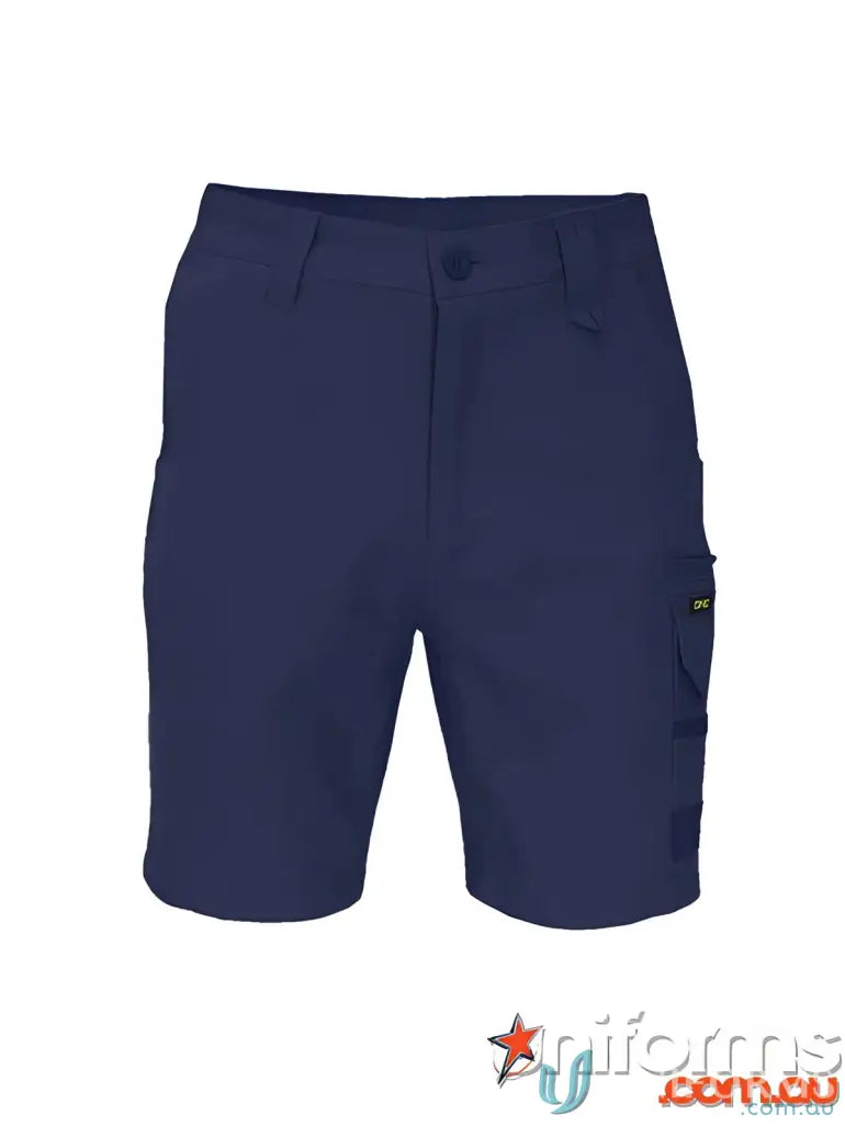 SlimFlex Tradie Cargo Shorts in navy blue with spacious cargo shorts pockets for work and style
