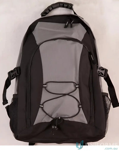 Smartpack Backpack with two-tone gray and black design, perfect for winning spirit and personal style
