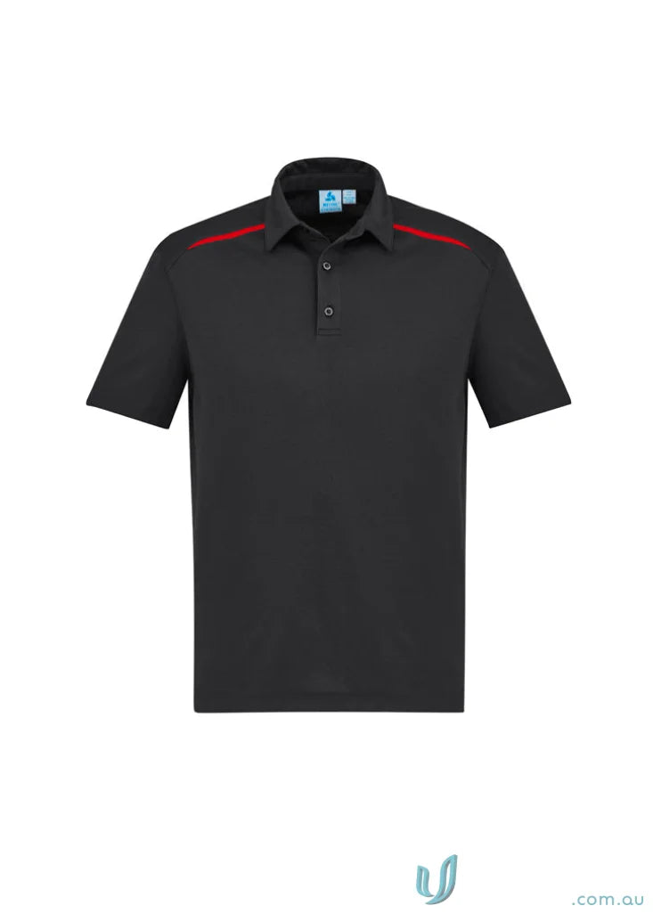 Black Sonar Polo with reliable uniforms and bizcool contrast panels in the collection