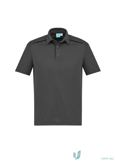 Gray short-sleeved polo shirt from Collection Sonar Polo with BizCool contrast panels