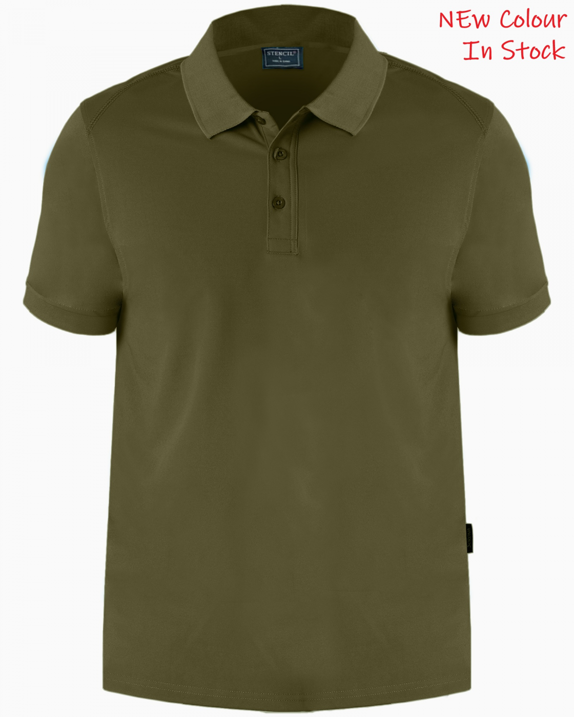 Stencil 1066 Sorona SS Polo in olive