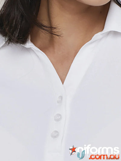 Stencil 1066 Sorona SS Polo in white