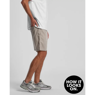 Beige sorrento beach shorts with a clean tailored fit and subtle side pockets perfect for workwear uniforms