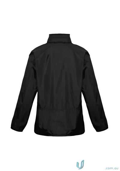 Black collared Spinnaker Jacket J833 from Biz Collection Unisex for light rain prep