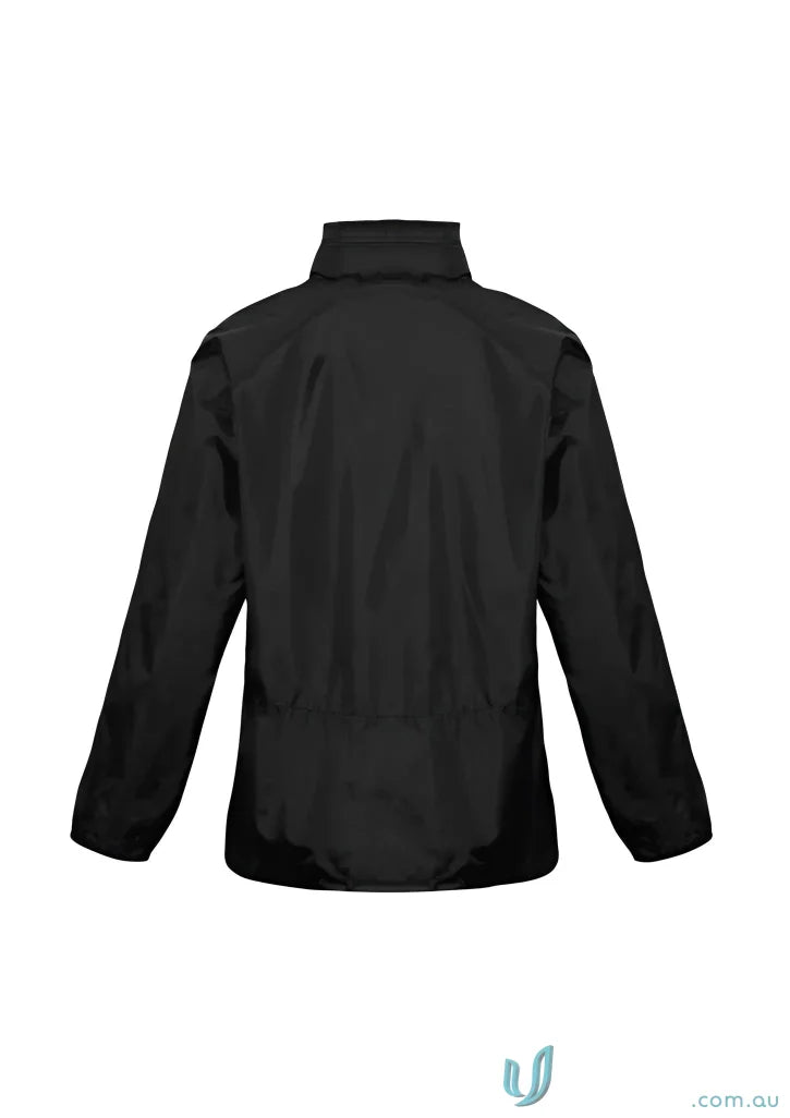 Black collared Spinnaker Jacket J833 from Biz Collection Unisex for light rain prep