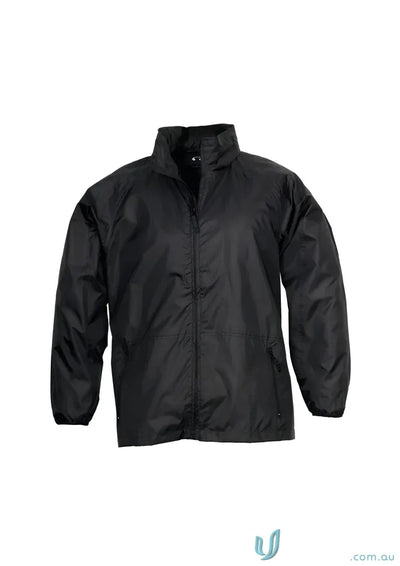 Black waterproof Spinnaker Jacket J833 from Biz Collection Unisex, perfect for light rain