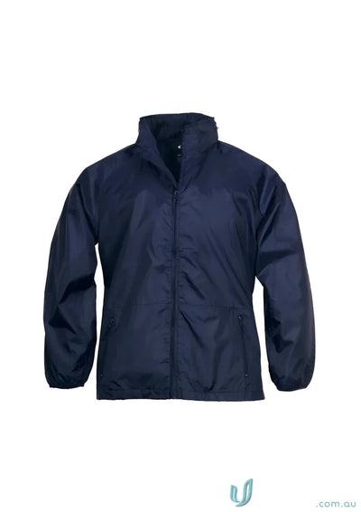 Navy blue waterproof Spinnaker Jacket J833 from Biz Collection Unisex for light rain