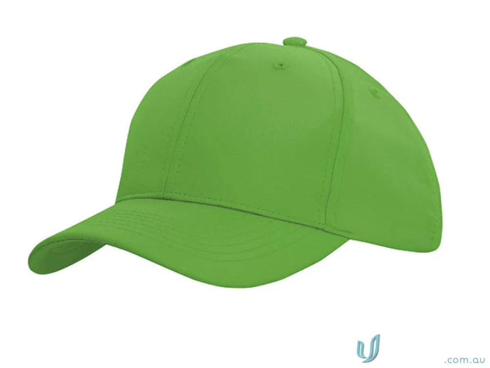 Green sports Ripstop cap with wide fit and high stock range for days imprint branding