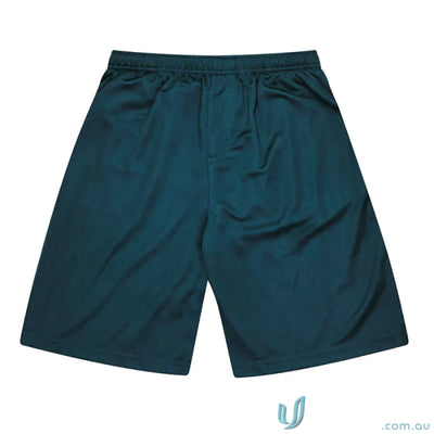 Dark teal athletic sports shorts perfect for workout and casual wear