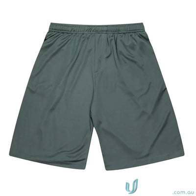 Gray athletic shorts perfect for sports, workouts, and casual wear