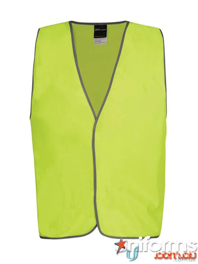 High-visibility staff printed safety vest in extra large size ISO Australian standards