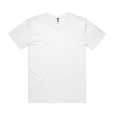 White v-neck t-shirt with short sleeves and a relaxed fit.