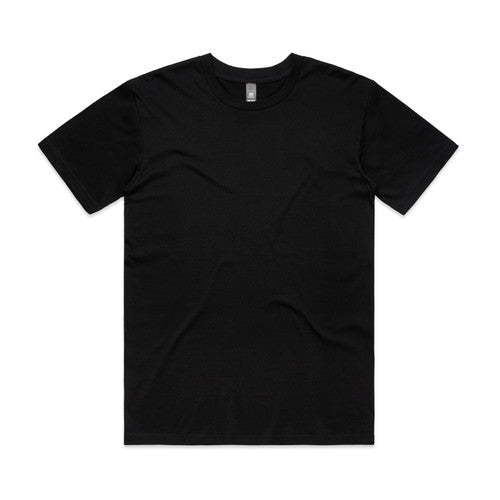 Black v-neck t-shirt with short sleeves and a ribbed neckline.