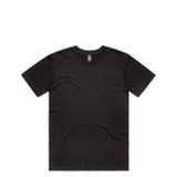 Black t-shirt with graphic design featuring a stylized face and heart, made of cotton.