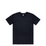 Black t-shirt with white logo and ribbed neckline, made of cotton.