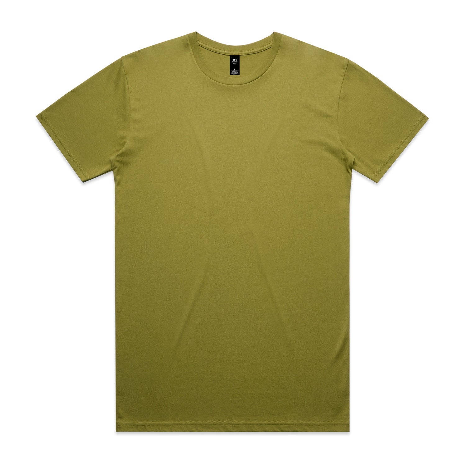 Olive green short-sleeved crew neck planett staple tee ideal for comfortable workwear and uniforms