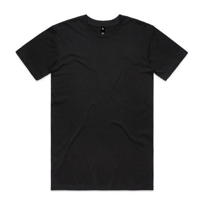 Black short-sleeved crew neck planett staple tee made of soft cotton perfect for workwear and uniforms