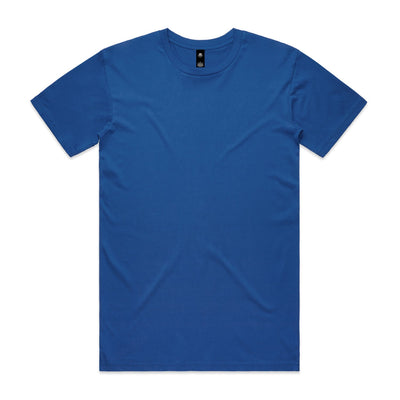 Solid royal blue short-sleeved crew neck planett staple tee perfect for comfortable work uniforms and casual workwear