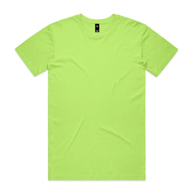A vibrant lime green planett staple tee with short sleeves and smooth fabric perfect for workwear uniforms