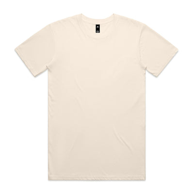 Cream-colored cotton planett staple tee with crew neck and short sleeves perfect for workwear and uniforms