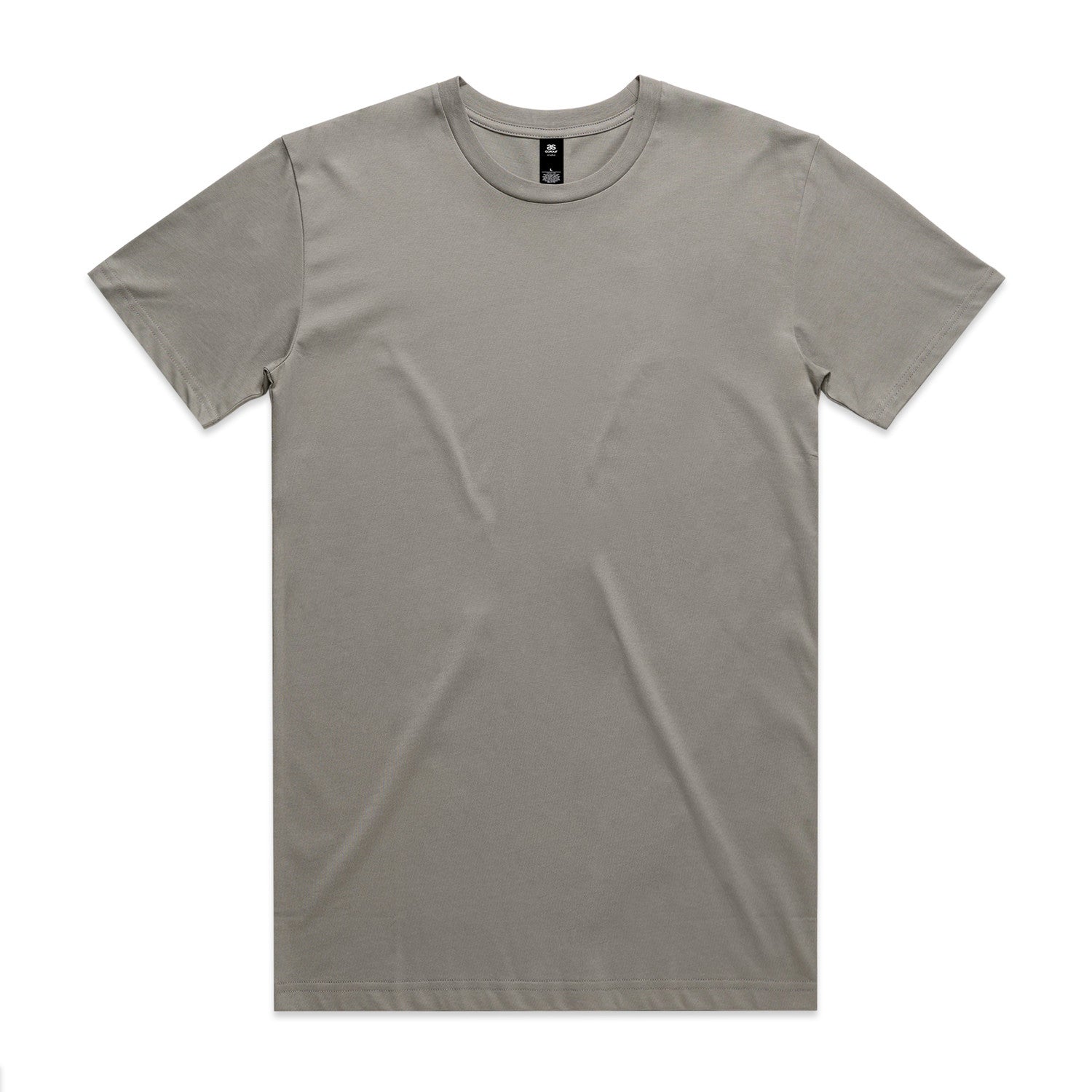A minimalist gray cotton planett staple tee with crew neck and short sleeves perfect for workwear uniforms