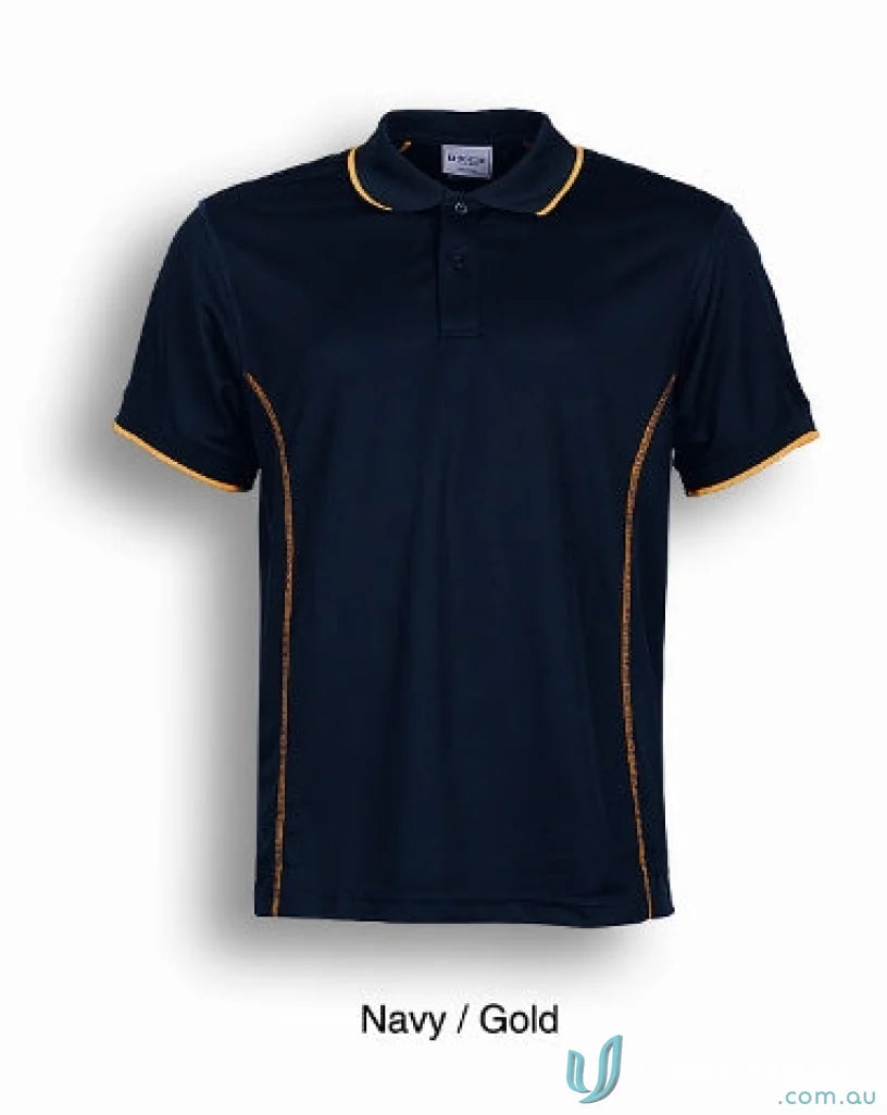 Bocini CP0910 Stitch Polo in Navy/Gold