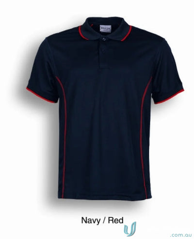 Bocini CP0910 Stitch Polo in Navy/Red
