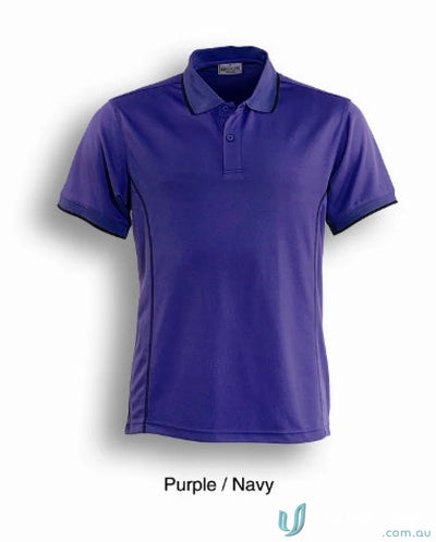 Bocini CP0910 Stitch Polo in Purple/Navy