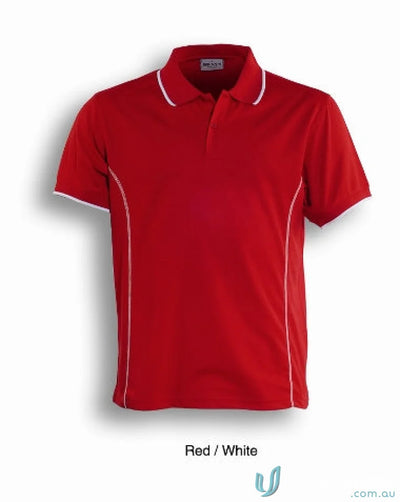 Bocini CP0910 Stitch Polo in Red/White