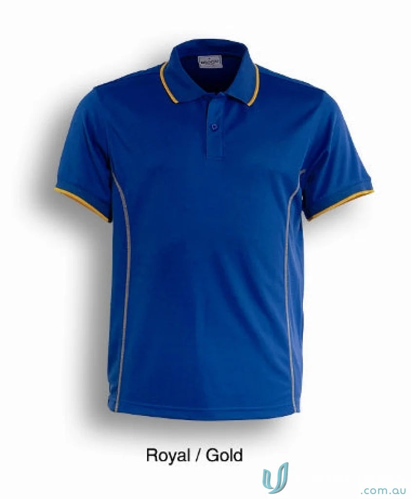 Bocini CP0910 Stitch Polo in Royal/Gold