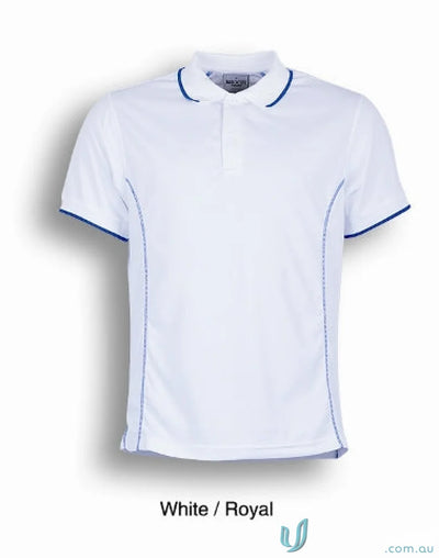 Bocini CP0910 Stitch Polo in White/Royal