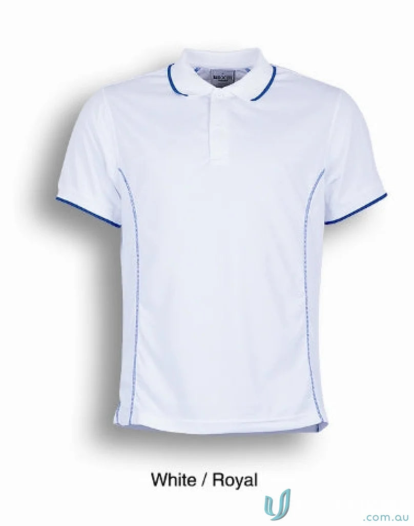Bocini CP0910 Stitch Polo in White/Royal